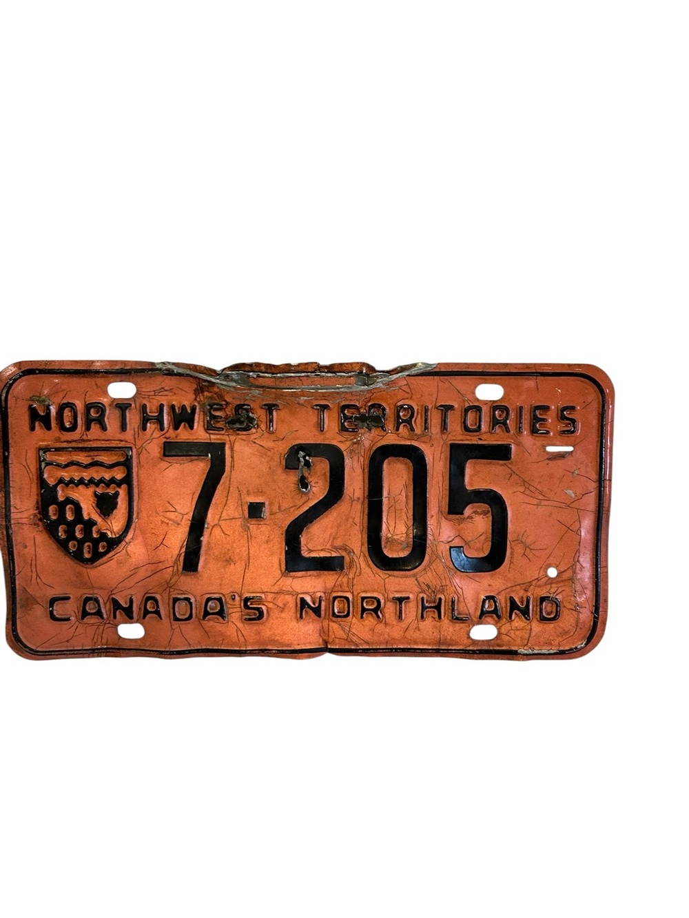 Authentic Vintage 60s Northwest Territories Passenger Car License Plate